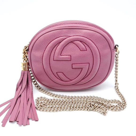 100% Authentic Gucci Soho Mini on Chain Pink Cross